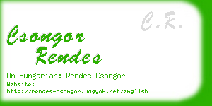 csongor rendes business card